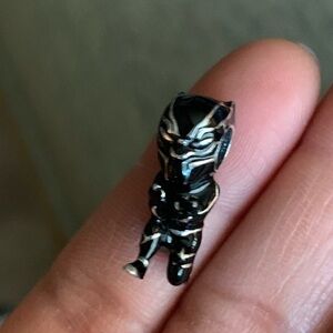 NWOT Marvel The Avengers Black Panther Enamel Charm Sterling Silver 925
